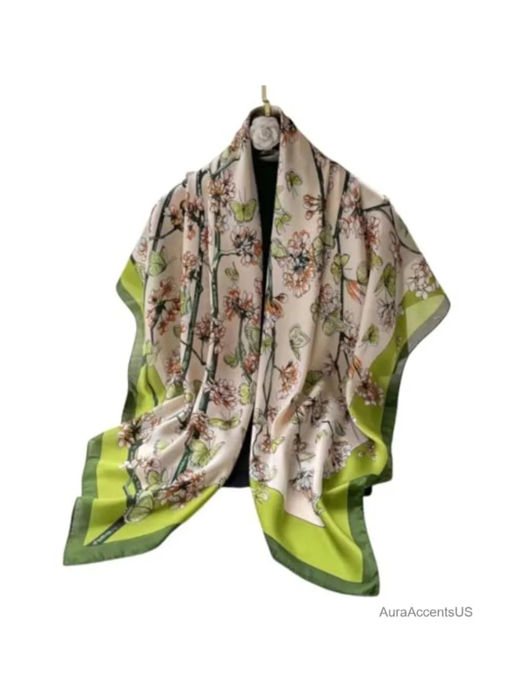 XL 43 Inch Square Scarf Polyester Satin Silk Fashion Wrap Hair Scarf Shawl